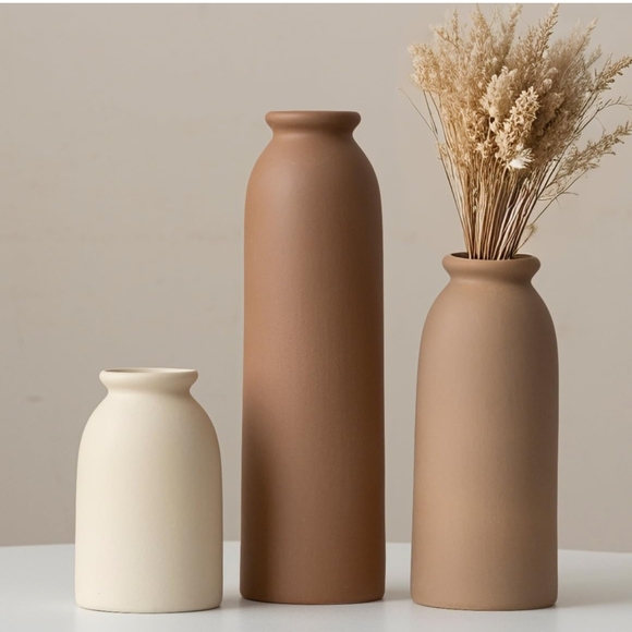 Stylish Neutral Vase Trio Pampas - Picture 5 of 5